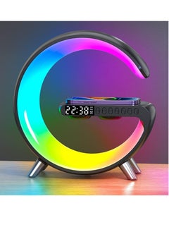 اشتري 256 Lighting Modes Smart Ambient Light,Wireless Bluetooth Speaker,15W Wireless Fast Charging Charger for Cell Phone,Wireless Bluetooth HD Call,Alarm Clock في الامارات