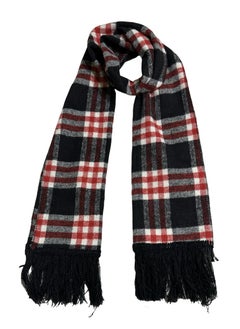 Buy Plaid Check/Carreau/Stripe Pattern Winter Scarf/Shawl/Wrap/Keffiyeh/Headscarf/Blanket For Men & Women - Small Size 30x150cm - P01 Black / Red in Egypt