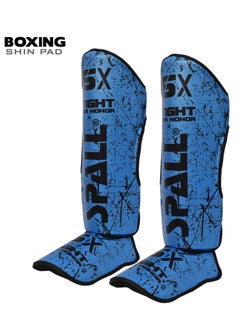 Buy Spall Shin Guards Instep Leg Protector Gear For Martial Arts Sparring Boxing Kickboxing Muay Thai Training Pads in UAE