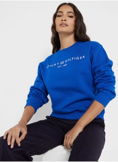 Buy Crew Neck Logo Sweatshirt in Saudi Arabia