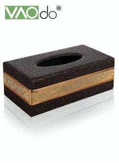 اشتري Leather Tissue Box Holder Trimmed Design Suitable for Multi-scene Use 24 * 12.5 * 8.5 CM في السعودية