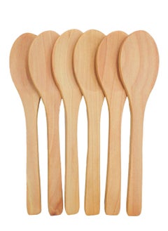 Buy 6-Piece Tableware Spoon Set Beige 14cm in Saudi Arabia