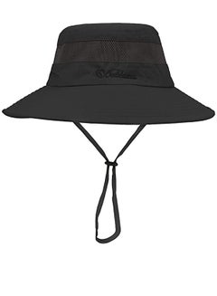 Buy Fishing Hats for Men Women Wide Brim Mens Summer Sun Hats Bucket Cap Outdoor Black 1 Top in UAE