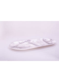 Buy Bright Designs Melamine Serving Platter 
Set of 2 (L 52cm W 26cm)White Marble in Egypt