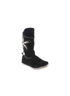 Buy Women's casual leather boots, small mold, two degrees in Egypt