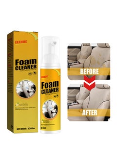 Buy Foam Cleaner For Car And House 100ml -Multifunctional  No Flushing Car Interior Cleaning,Grease-Free Cleaner All Purpose Foam Cleaner Spray Lemon Flavor For Car House Kitchen in UAE