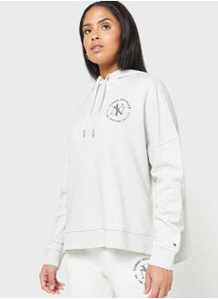 اشتري Drawstring Detail Logo Hoodie في السعودية