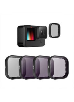 اشتري TELESIN 4-Pack Lens Filter CPL ND8 ND16 ND32 Compatible for GoPro Hero 12 Hero 11 Hero 10 Hero 9 Black, Neutral Density and Polarizing Lens Filter Kit Lens Protector for Go Pro 12 11 10 9 Accessories في السعودية