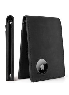 Buy Men's AirTag Wallet RFID Wallet Multi Card Holder for Apple AirTag in Saudi Arabia