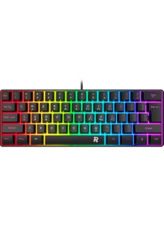 اشتري 61 Keys ROCK POW 60% Wired Gaming Keyboard, RGB Backlit Ultra-Compact Mini Keyboard, Waterproof Small Compact 61 Keys Keyboard for PC/Mac Gamer, Typist, Travel, Easy to Carry on Business Trip في السعودية