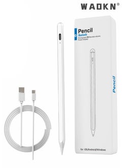 اشتري IPad Pencil Capacitive Pen Magnetic Apple Handwriting Pen Suitable for Apple Pencil Touch Screen Pen Active Digital Stylus Pen Pencil Generation iPad Pen with Fast Charging（Type-C interface） في السعودية