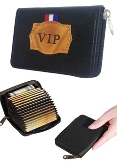 Buy Pu leather unisex zip credit cards and money light wallet in Egypt