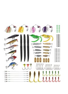 Buy 102Pcs Fishing for Freshwater Bait Tackle Kit Accessories Fishing Lures Baits Tackle Crankbaits Spinnerbaits Plastic Worms Jigs Topwater Lures Tackle Box and More Fishing Gear Lures Kit Set in UAE