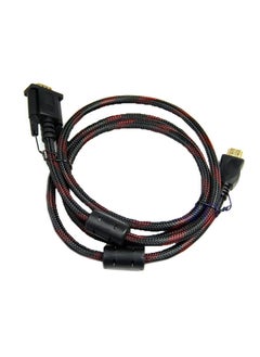 Buy HDMI To VGA Adapter Cable Converter 1.5meter Black in UAE