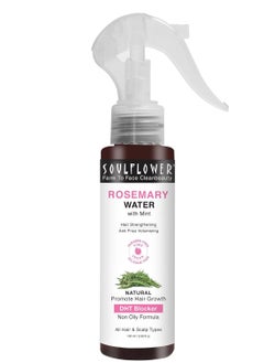 Buy Soulflower Rosemary Water spray with mint For Hair growth, Hair fall control, Scalp health, Hair damage protection, Anti frizz 100ml in UAE