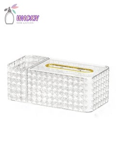 Buy Multifunctional Transparent Tissue Box With Storage, Can Be Used In Bathroom, Family Living Room, Bedroom, Kitchen, Car in Saudi Arabia