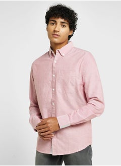 اشتري Thomas Scott Classic Slim Fit Opaque Cotton Linen Casual Shirt في الامارات