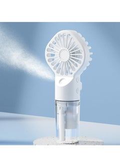 Buy Handheld Fan Misting Fan, Portable Mini Water Fan, Rechargeable Battery Operated and 4 Adjustable Speed, Visible Water Tank in Saudi Arabia