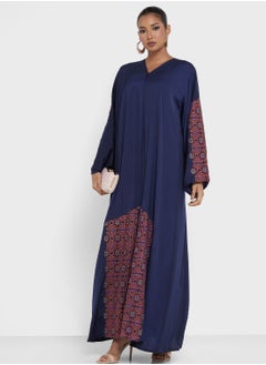 اشتري Embroidered Flared Sleeve Abaya في الامارات