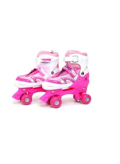 Buy Kids Unisex Four Wheel Roller Skating Shoes Large in Saudi Arabia