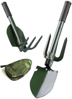 اشتري Military Foldable Mini Shovel Fork Saw Compass and Can Opener Multipurpose Tool في الامارات