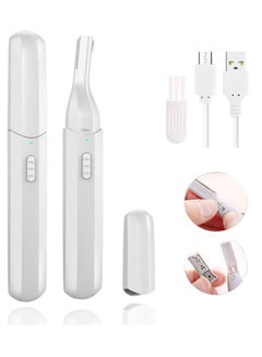 Buy Electric Eyebrow Trimmer, Painless Eyebrow Trimmer, and Facial Epilator, Female Eyebrow Shaving Artifact, USB Interface Charging, for eyebrows, Face, Lips, Nose, Armpits, Ears, Peach Fluff in UAE