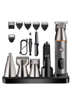 Buy 5 in 1 Professional Electric Hair Clippers Kit for Men with LCD Display in Saudi Arabia