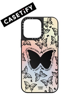 Buy Apple iPhone 15 Pro Max Case Butterfly Pattern Magnetic Adsorption Phone Cover - Mirror Face in Saudi Arabia