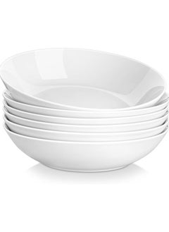 Buy Pasta Bowls 30Oz  Large Salad Serving Bowls  White Soup Bowls  Porcelain Pasta Bowls Set Of 6  Microwave Dishwasher Safe in Egypt