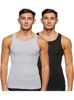 Buy Lux Athletic Men Vest Sleeveless Undershirts Pack of 3 Assorted Colors Combo in UAE