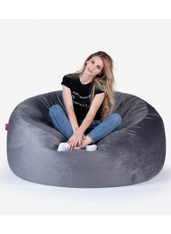 Buy COMFY CLASSIC GREY SUEDE ADULT BEAN BAG in UAE