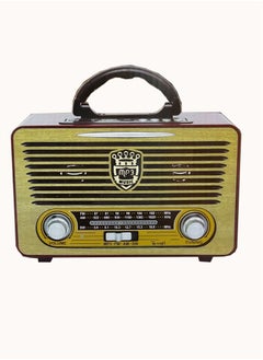 Buy Wooden Retro Wireless Bluetooth Speaker with SD Card U Disk FM Radio in UAE