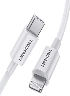 اشتري TECKNET USB C to Lightning Cable, iPhone 11 Charger [3.3ft Apple MFi Certified] Lightning to USB-C Fast Charging Cable Compatible with iPhone 11/11 Pro/11 Pro Max/XR/XS Max/XS/X/8/8 Plus في مصر