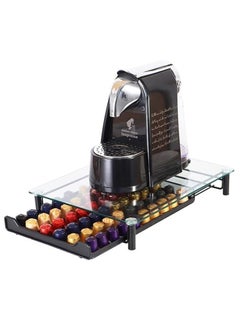 Buy Coffee Capsule Holder Storage Drawer and Coffee Maker Stand Coffee Pouch Holder Storage Drawer Black Holds 60 Coffee Pouches in UAE