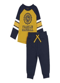 Buy Franklin and Marshall Striped Long Sleeve T Shirt and Joggers in Saudi Arabia