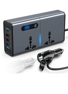 اشتري 200W Car Power Inverter: Convert DC 12/24V to 220V AC with USB & Type-C Ports في الامارات