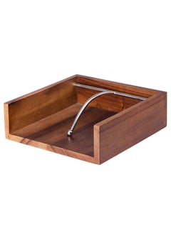 Buy Wooden Napkin Holder Brown in UAE