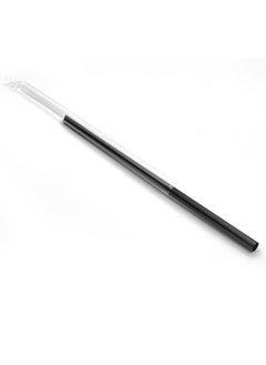 Buy [100 PCS] Disposable Black Straw 8mm Straight Single Wrapped Jumbo Smoothie Straws Extra Wide Boba Bubble Tea Drinking Straws Black in UAE