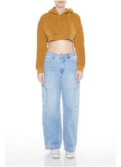 Buy Fleece Mineral Wash Cropped Hoodie in Egypt