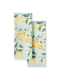 اشتري Dual Purpose Kitchen Towel 2Pack Set Lemon Whimsy 16"X28" في السعودية