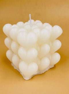 Buy White Bubble Cube Soy Wax Candle in Saudi Arabia