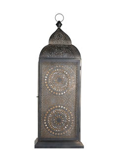 اشتري HilalFul Handmade Chakra Large Black Decorative Candle Holder Lantern | For Home Décor in Eid, Ramadan, Wedding | Living Room, Bedroom, Indoor, Outdoor Decoration | Islamic Themed | Moroccan في السعودية