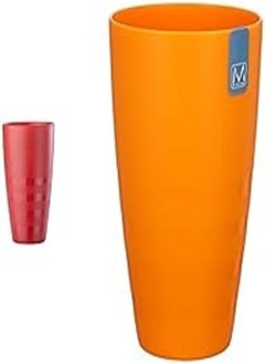 Buy M-Design Large Plastic Cup (520ml) - Microwave, Dishwasher, Food Safe & BPA Free (6, Red) + M-Design Large Plastic Cup (520ml) - Microwave, Dishwasher, Food Safe & BPA Free (1, Orange) in Egypt