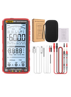 Buy 681 6000 Counts Digital Multimeter Smart Anti-burn Rechargeable Universal Meter NCV Tester 5-inch Large LCD with Backlit Flashlight in Saudi Arabia