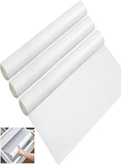 Buy DECARETA Shelf Liners,Shelf Drawer Liners,3 Rolls Plastic Mat,Fridge Mats EVA Cupboard Cabinet Shelf Refrigerator Pad Waterproof Non-Adhesive Non-Slip Protector Mat for Home,Office,Caravans(150x40cm) in Egypt