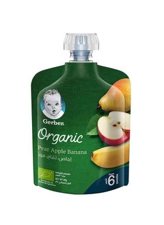 Buy Organic Pear, Apple And Banana Baby Food 90grams in UAE