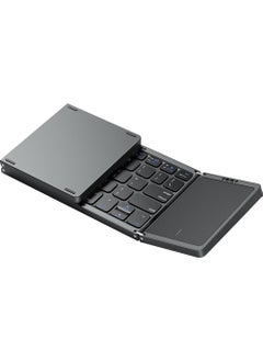 Buy Foldable Bluetooth Keyboard with Touchpad Wireless Folding Keyboard, Multi-Device and Rechargeable Portable Keyboard for iPad iPhone Android Windows Laptop Desktop Tablet and PC in Saudi Arabia