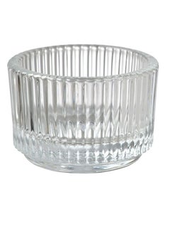 Buy Tealight Holder Clear Glass 3.5 cm in Saudi Arabia