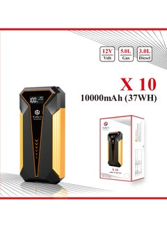 Buy Toby's New X10 Multifunction Portable Car Jump Starter Power Bank 10000mah (37Wh)12v Emergency Charger in UAE