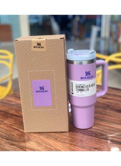 اشتري 30oz Stanley Quencher Stainless Steel Vacuum Insulated Tumbler with Lid and Straw for Water, Iced Tea or Coffee, Smoothie and More. في الامارات